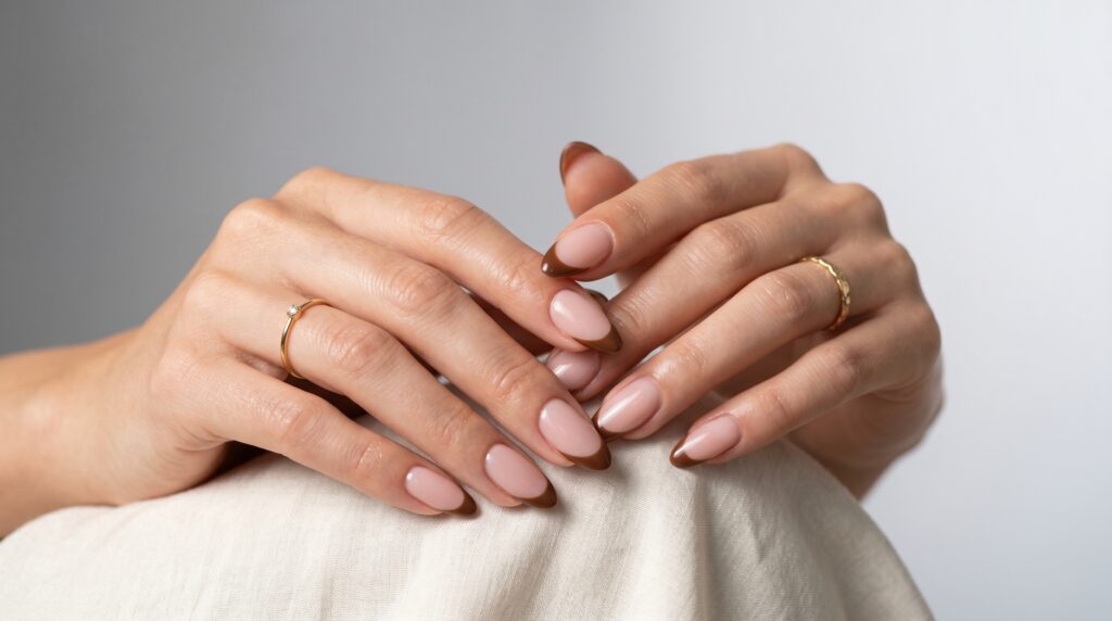 Summer Beach Nails 2026 brown french1