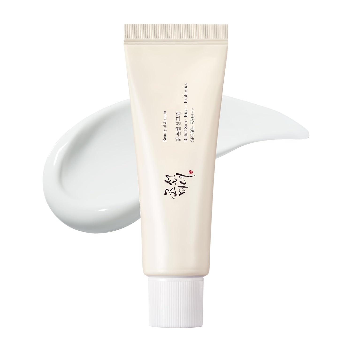 Top 10 Best Sunscreen for all skin types Beauty of Joseon Relief Sun Rice and Probiotics SPF 50 Korean sunscreen tube with iconic minimalist hanbok-inspired packaging
