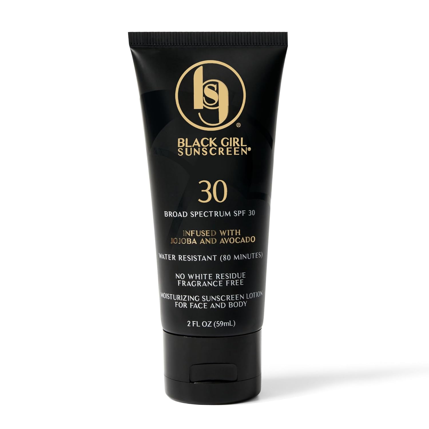 Top 10 Best Sunscreen for all skin types Black Girl Sunscreen Make It Glow SPF 30 bottle formulated for melanin-rich skin with no white cast on warm background