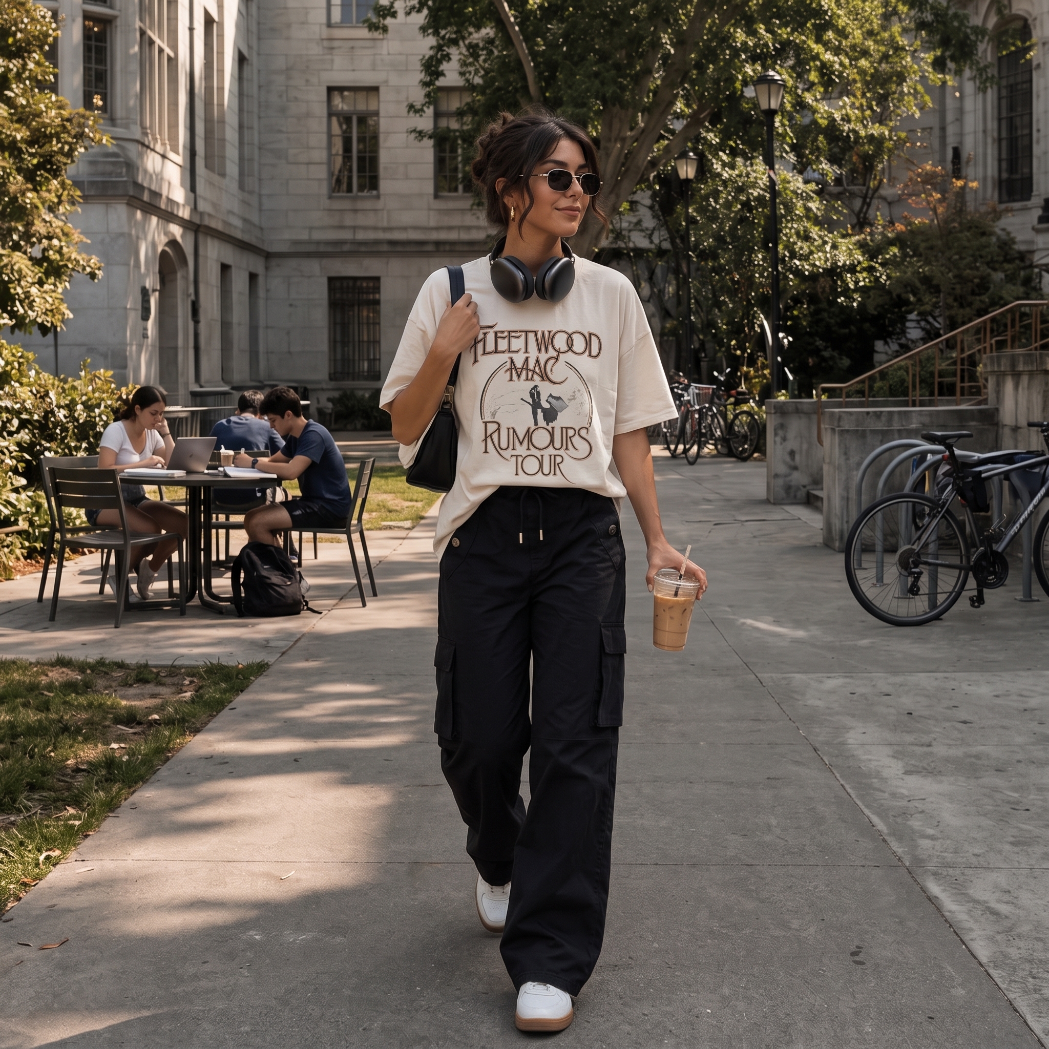 Cargo pants with oversized shirt outfit