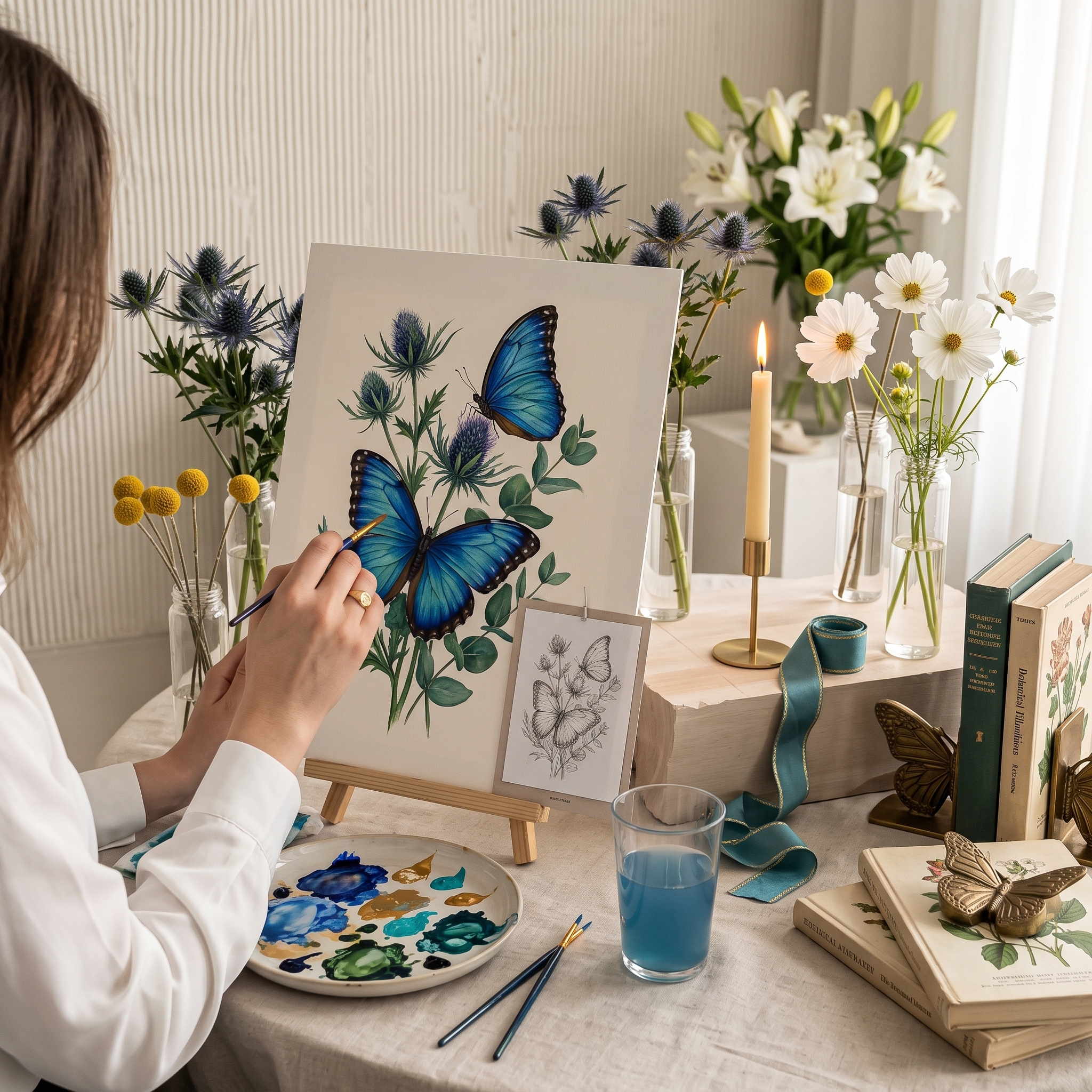 Creative hobby like painting or crafting