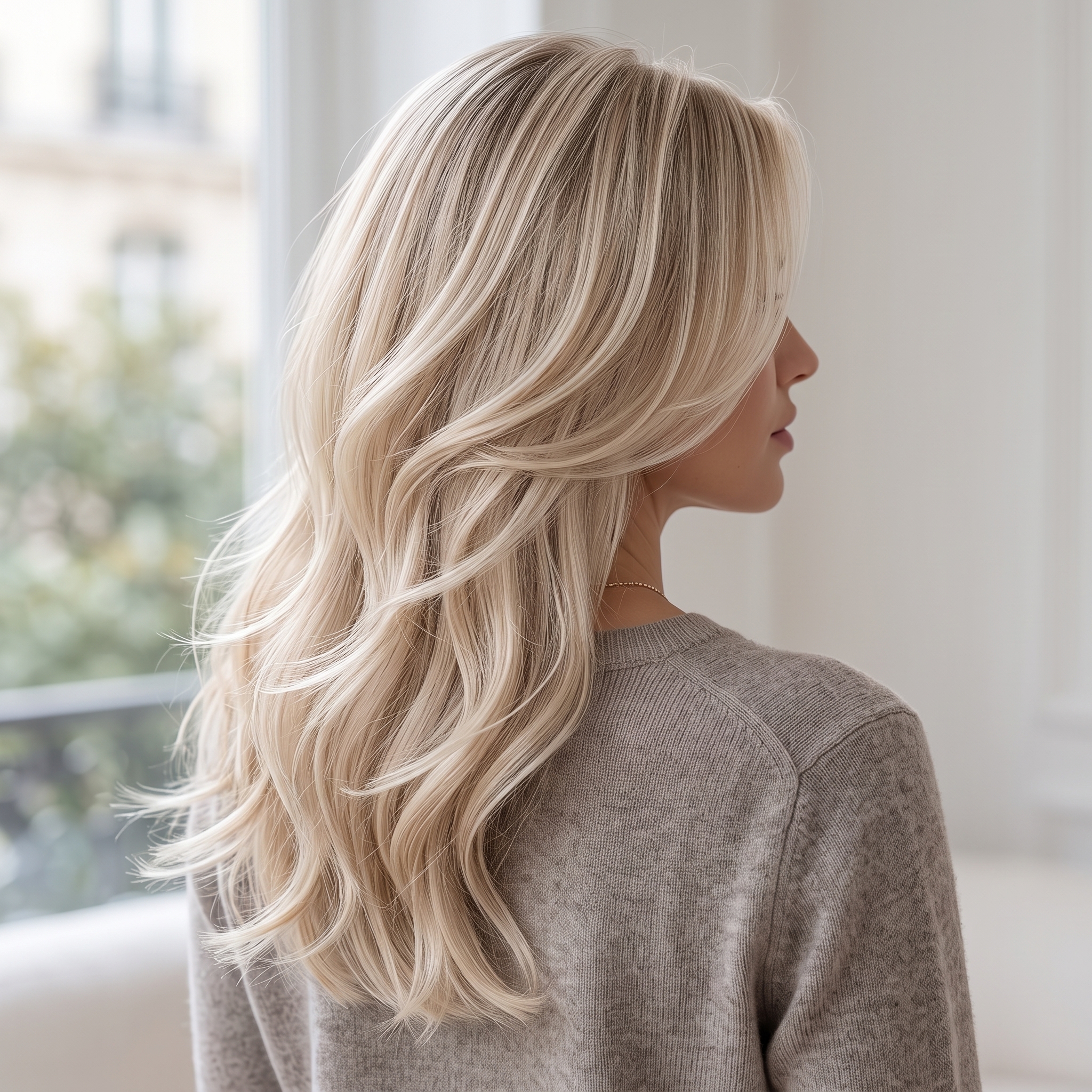 Vanilla blonde layers hairstyle