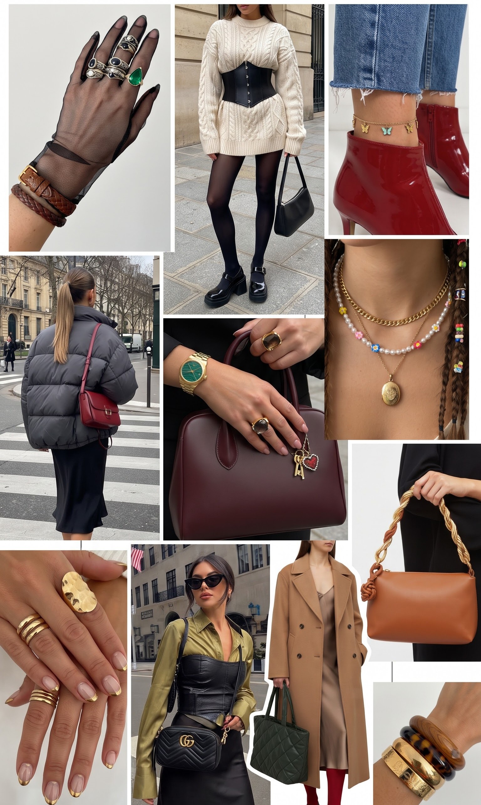 Belted blazer dresses and suede jackets styled with leather belts in a collage