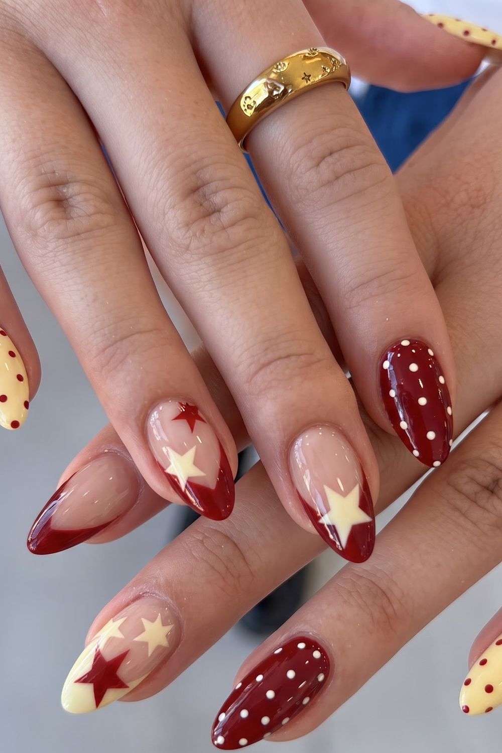 Tortoiseshell and leopard print fall acrylic nails